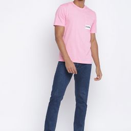 Belliskey Men Pink Solid T-shirt-image-94