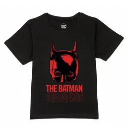 DC by Wear Your Mind Boys Black & Red Batman Printed Cotton T-shirt-image-94
