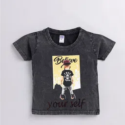 Nottie Planet Girls Typography Printed Pure Cotton T-shirt-image-37