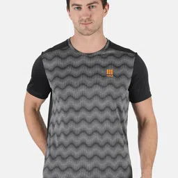rock it Men Black & Grey Printed Round Neck T-shirt-image-57