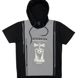 CAVIO Boys Black & Grey Printed T-shirt-image-90