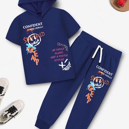 YK X Trampoline Kids Printed Hooded T-shirt with Joggers-image-91