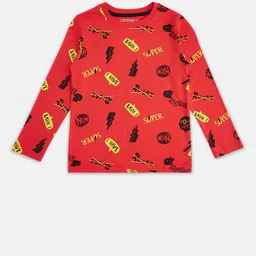 Pantaloons Junior Boys Red Printed T-shirt-picture-45