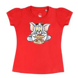 Tom & Jerry by Wear Your Mind Girls Red Cotton Printed Regular Fit T-shirt-image-88