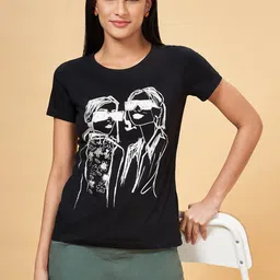 Honey by Pantaloons Graphic Printed Pure Cotton T-shirt-34