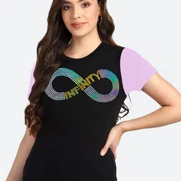 Shashvi Women Lavender Typography Printed T-shirt-picture-36