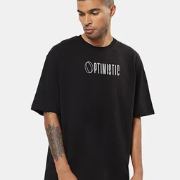 Mad Over Print Typography Printed Oversized Cotton T-shirt-image-74