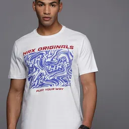 HRX by Hrithik Roshan Men Abstract Printed Round Neck T-shirt-image-19