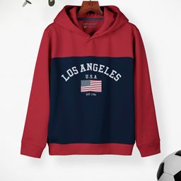 HELLCAT Girls Colourblocked Hooded Regular Fit Cotton T-Shirt-image-98