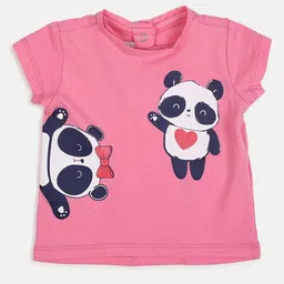Chicco Girls Kung Fu Panda Printed Short Sleeves Cotton T-shirt-image-66