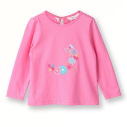 Beebay Girls Round Neck Long Sleeve Embroidered Pure Cotton Regular T-shirt-image-76