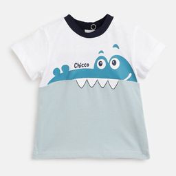 Chicco Boys Typography Printed Cotton Round Neck Regular Fit T-shirt-image-3