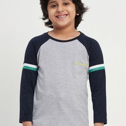 Purple United Kids Boys Colourblocked Cotton Regular T-shirt-image-8