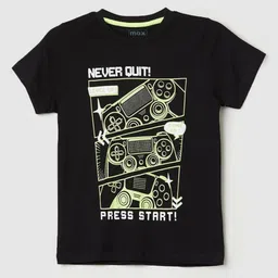 max Boys Graphic Printed Pure Cotton T-shirt-35
