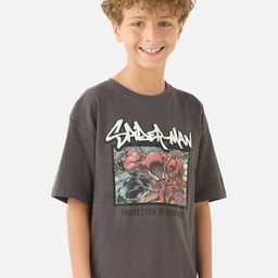 Juniors by Babyshop Boys Graphic Printed Round Neck Cotton Oversized Spider-Man T-shirt-image-77