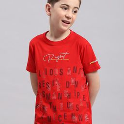 Monte Carlo Boys Typography Printed Casual T-shirt-image-95