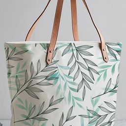 STYBUZZ White Printed Structured Tote Bag-image-95