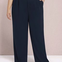 wild U Women Solid Straight Fit High-Rise Wrinkle Free Pleated Parallel Trousers-image-10
