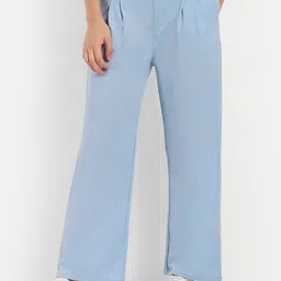 Next One Women Smart Loose Fit High-Rise Easy Wash Pleated Trousers-image-78