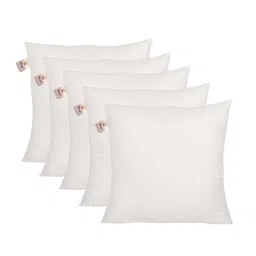 Home-The best is for you Set of 5 White Square Microfibre Filled Vacuum Packed Cushion-44