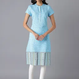 AURELIA Women Blue Printed Kurta-picture-48