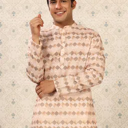 Ode by House of Pataudi Ethnic Motifs Printed Kurta-image-86