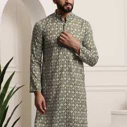 SOJANYA Ethnic Motifs Printed Pure Cotton Straight Kurta-image-39