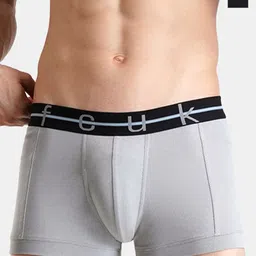FCUK Pack Of 2 Mid Rise Trunks - NORWOOD-TJET BLACK-ULTIMATE GRAYS-picture-11