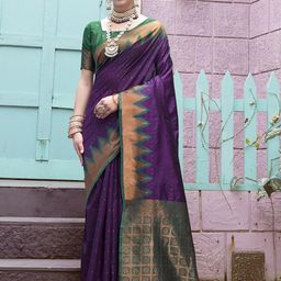 Anouk Rustic Ethnic Motifs Kanjeevaram Saree-picture-11