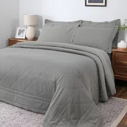 MASPAR Summer AC Room Cotton Double Bed Solid Quilt- Quilted Bed Cover-265x228cm-image-71