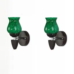 1ST TIME Green & Black Solid Glass Traditional Cylinder Wall Lamps Wall Lamps-picture-30