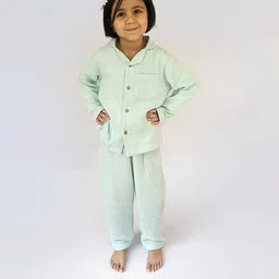Snuggly Spaces Kids-Unisex Green Nightdress-image-94