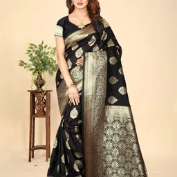 MORDEN MUSE Woven Design Zari Banarasi Saree-picture-28