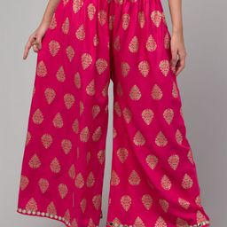 FAMBEE Women Floral Printed Flared Palazzos-image-83