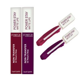 FORFOR Power Stay Set Of 2 Liquid Matte Lipstick -5ml Each-Bridal Maroon 09-Berry Wine 03-54
