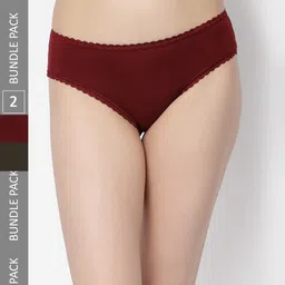 Prag & Co Pack Of 2 Cotton Ribbed Bikini Briefs-image-88