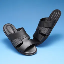 Ruosh Men Textured Leather Comfort Sandals-image-74