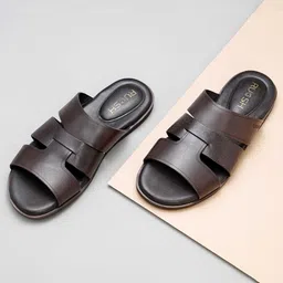 Ruosh Men Leather Comfort Sandals-image-27