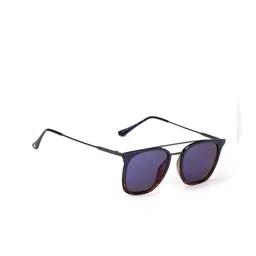 ENRICO Men Blue Lens & Black Wayfarer Sunglasses with Polarised and UV Protected Lens-3