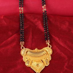 MEENAZ Gold Plated Beaded Long Mangalsutra-image-52