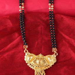 MEENAZ Gold-Plated Artificial Beaded Long Chain Mangalsutra-picture-25