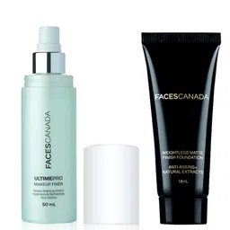 FACES CANADA Set of Weightless Matte Foundation Natural 02 & Ultime Pro Makeup Fixer-12