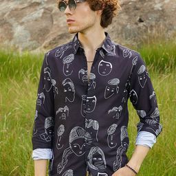 Campus Sutra Men Comfort Opaque Printed Casual Shirt-image-75
