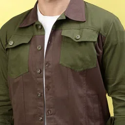 VOXATI Men Tailored Jacket with Patchwork image 2