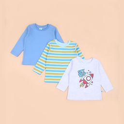 V-Mart Boys Pack Of 3 Graphic Printed Round Neck Cotton T-shirts-picture-13