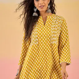 Sangria Ethnic Motif Printed A-Line Kurti-picture-17