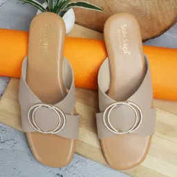 Sole Saga Women Open Toe Flats with Bows-11