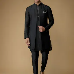 sven suits Men Embroidered Thread Work Kurta and Bandi Set-picture-36