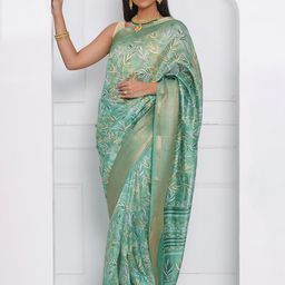 LABEL KASHI Floral Woven Design Zari Saree-picture-32