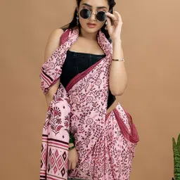 HELLA FASHIONS Floral Printed Saree-picture-13